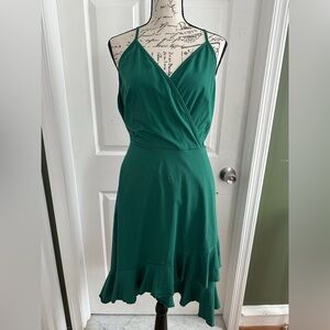 Ultranice Emerald Green Wrap Mini Dress